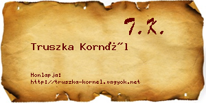 Truszka Kornél névjegykártya