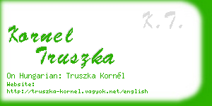 kornel truszka business card